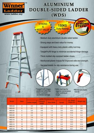 Winner Aluminium Double-Sided TanglePruf® Ladder