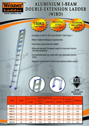 Winner Extra Heavy-Duty Extension Ladder (TM Spec)